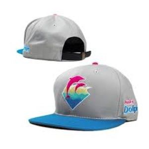 🐬Pink Dolphin Waves Leather Strapback